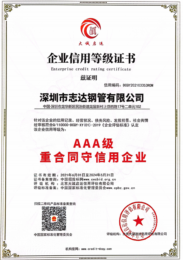 AAA級重合同守信用企業(yè)